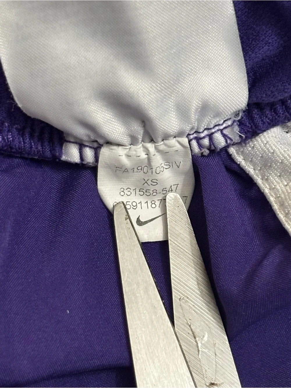 Nike Purple and White Girls' Athletic Running Shorts